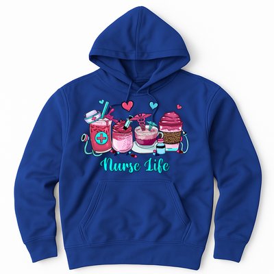 Love Nurse Life Coffee Scrubs And Rubber Gloves Stethoscope Great Gift Hoodie