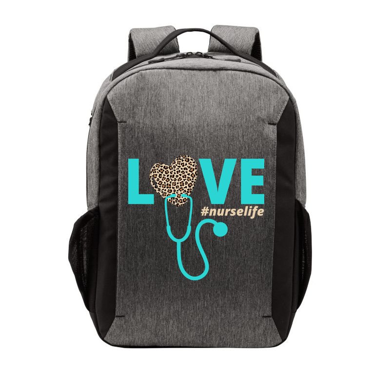 Love Nurse Life Leopard Heart Vector Backpack