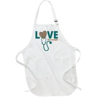 Love Nurse Life Leopard Heart Full-Length Apron With Pockets