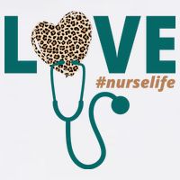 Love Nurse Life Leopard Heart Visor