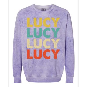 Lucy Name Colorblast Crewneck Sweatshirt