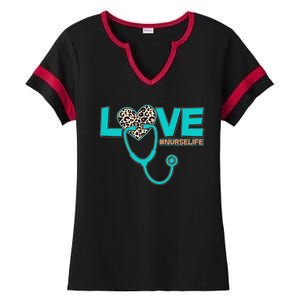 Love #Nurse Life Ladies Halftime Notch Neck Tee