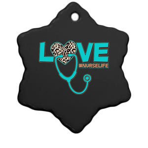 Love #Nurse Life Ceramic Star Ornament