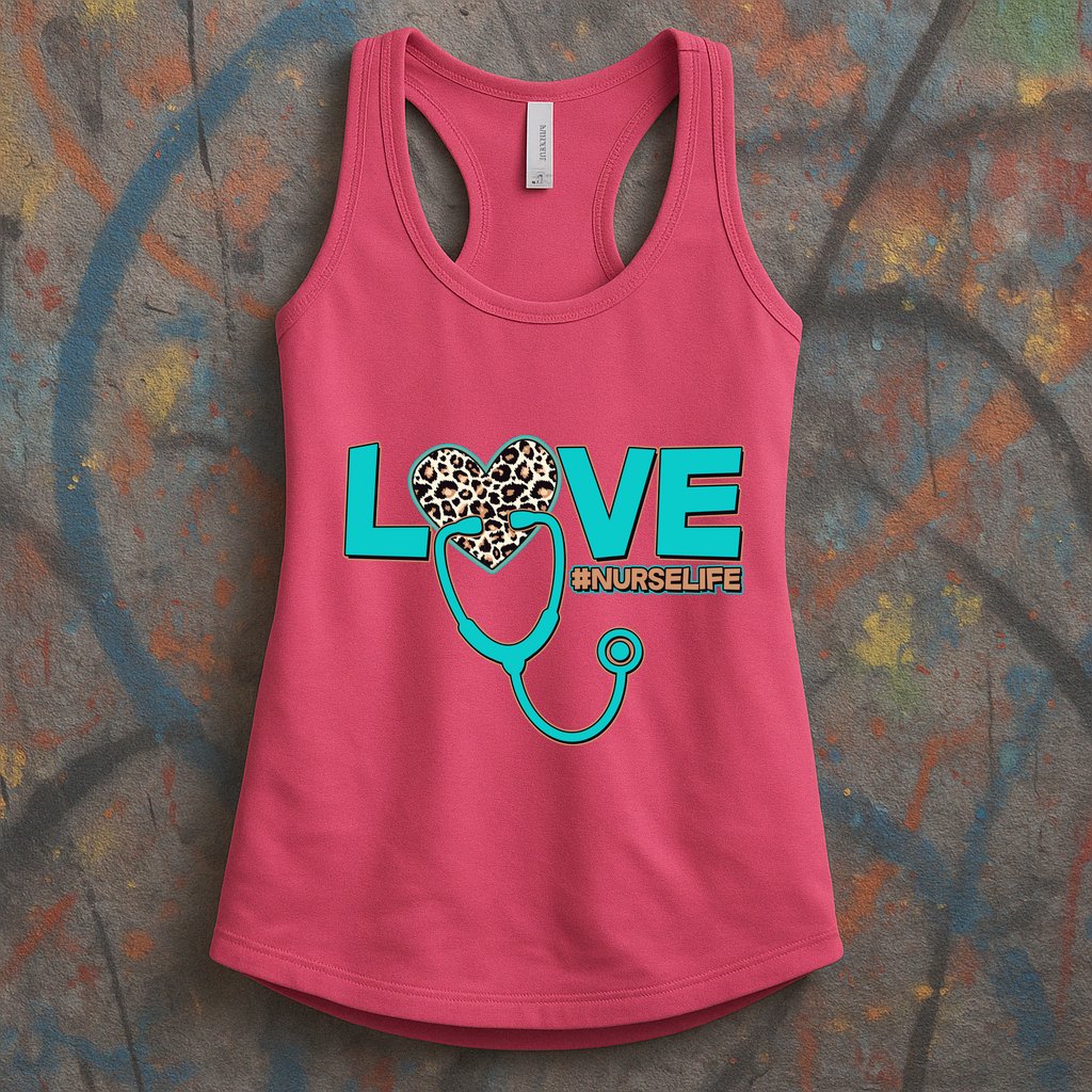 Love #Nurse Life Womens Tank Top
