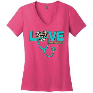 Love #Nurse Life Women's V-Neck T-Shirt