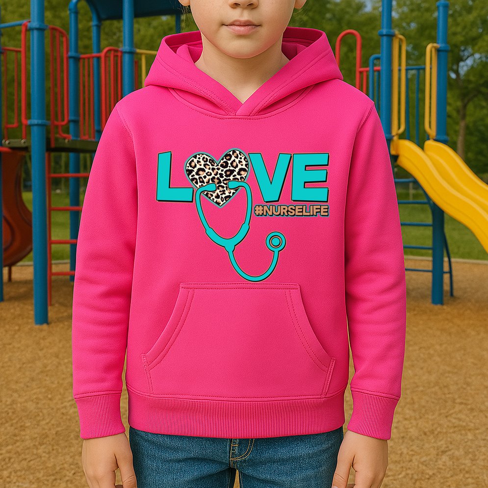 Love #Nurse Life Kids Hoodie
