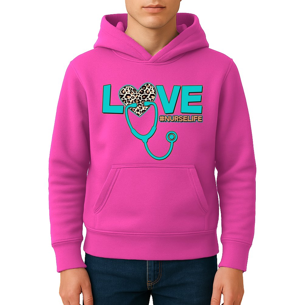 Love #Nurse Life Kids Hoodie