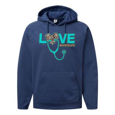 Love #Nurse Life Performance Fleece Hoodie