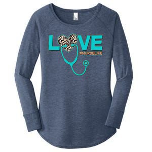 Love #Nurse Life Women's Perfect Tri Tunic Long Sleeve Shirt