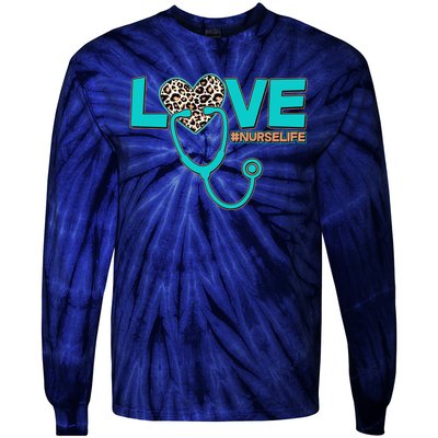 Love #Nurse Life Tie-Dye Long Sleeve Shirt