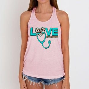 Love #Nurse Life Women's Knotted Racerback Tank