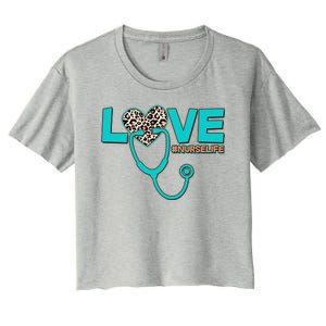 Love #Nurse Life Women's Crop Top Tee