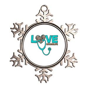 Love #Nurse Life Metallic Star Ornament