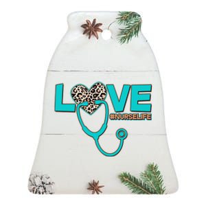 Love #Nurse Life Ceramic Bell Ornament