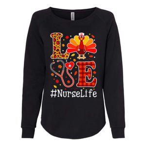 Love Nurse Life Turkey Funny Nursing Thanksgiving Day Gifts Womens California Wash Sweatshirt