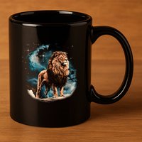 Lion Night 11oz C Handle Ceramic Mug