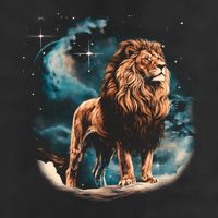Lion Night 11oz C Handle Ceramic Mug