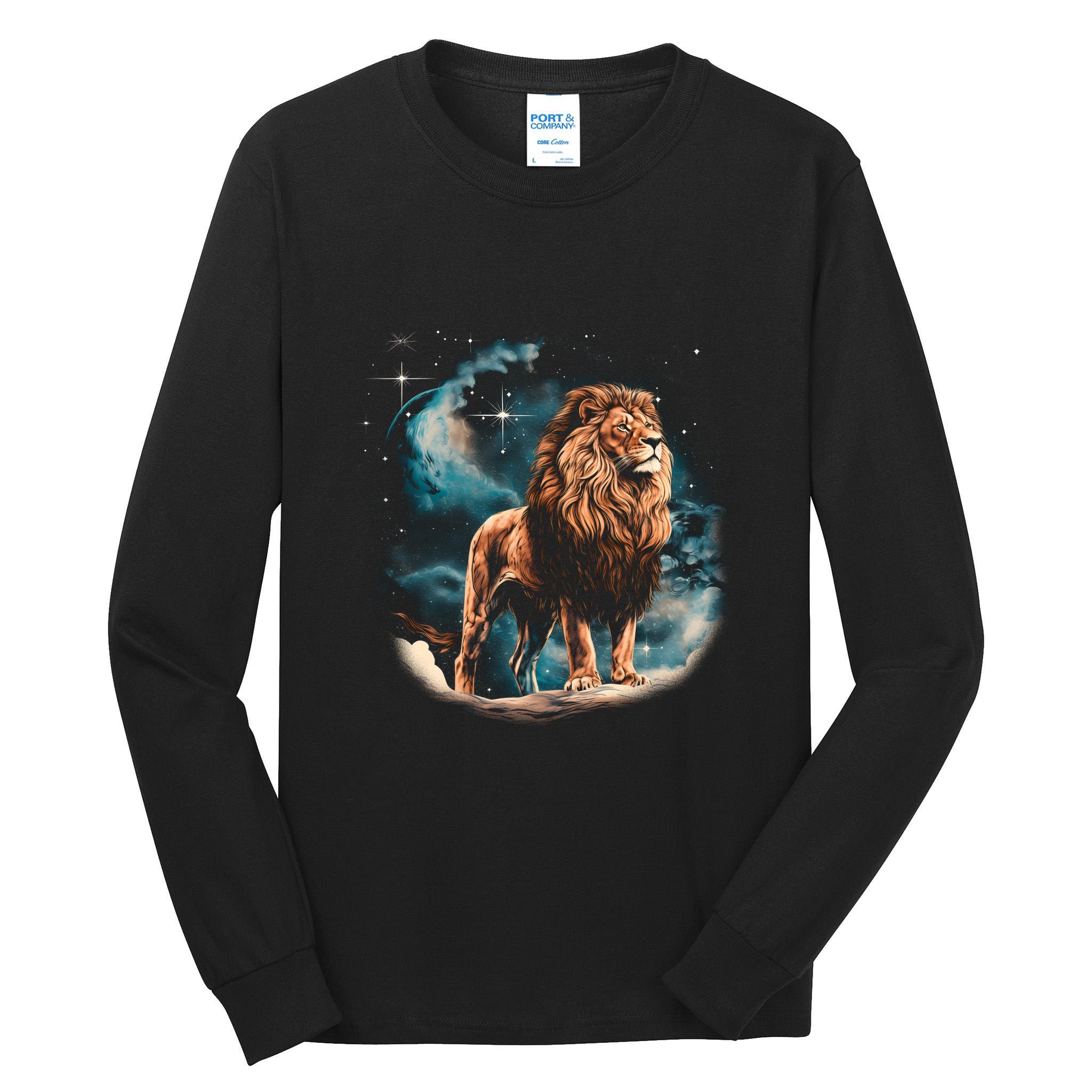 Lion Night Tall Long Sleeve T-Shirt