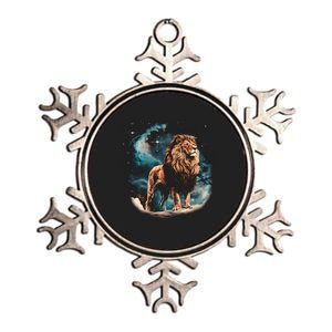 Lion Night Metallic Star Ornament