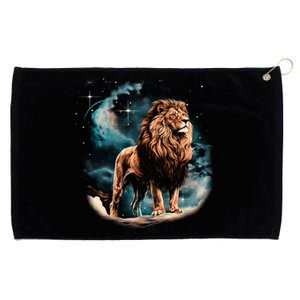 Lion Night Grommeted Golf Towel