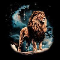 Lion Night Women's V-Neck T-Shirt