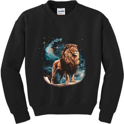 Lion Night Kids Sweatshirt
