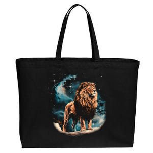 Lion Night Cotton Canvas Jumbo Tote