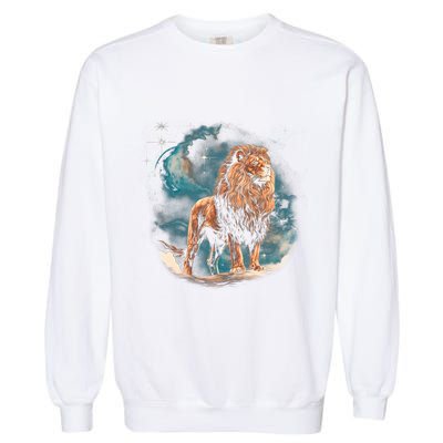 Lion Night Garment-Dyed Sweatshirt