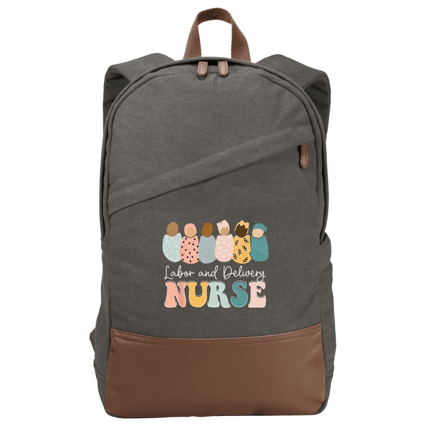 L&D Nurse Labor And Delivery Nursing Nurse Week Cotton Canvas Backpack