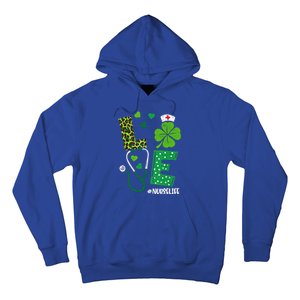 Love Nurse Life Stethoscope Shamrock Irish Nurse Patrick Day Gift Hoodie