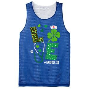 Love Nurse Life Stethoscope Shamrock Irish Nurse Patrick Day Gift Mesh Reversible Basketball Jersey Tank