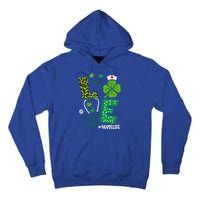 Love Nurse Life Stethoscope Shamrock Irish Nurse Patrick Day Gift Tall Hoodie