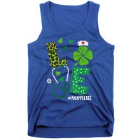 Love Nurse Life Stethoscope Shamrock Irish Nurse Patrick Day Gift Tank Top