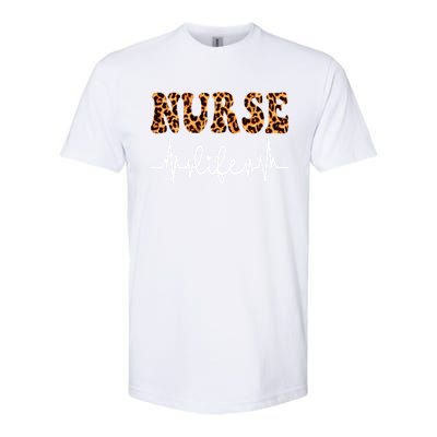 Leopard Nurse Life Nursing NurseS Day Gift Softstyle® CVC T-Shirt