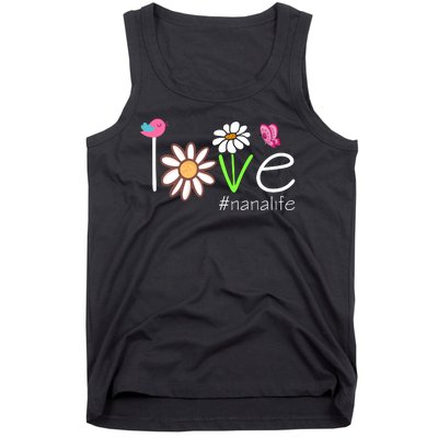 Love Nana Life Cute Matching Family Tank Top