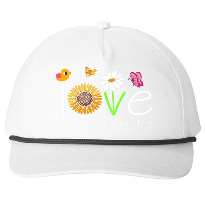 Love Nanny Life Cute Matching Family Snapback Five-Panel Rope Hat