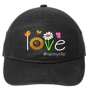 Love Nanny Life Cute Matching Family 7-Panel Snapback Hat