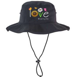 Love Nanny Life Cute Matching Family Legacy Cool Fit Booney Bucket Hat