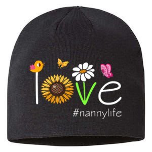 Love Nanny Life Cute Matching Family Sustainable Beanie