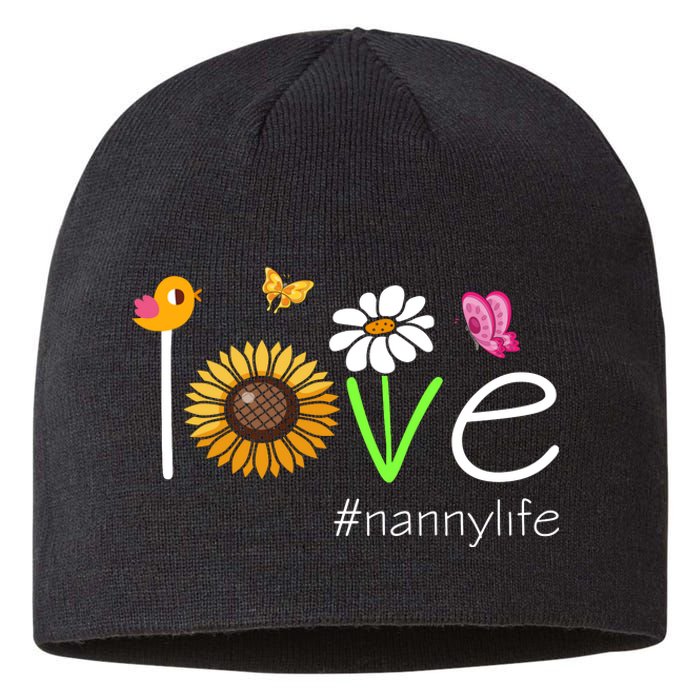 Love Nanny Life Cute Matching Family Sustainable Beanie