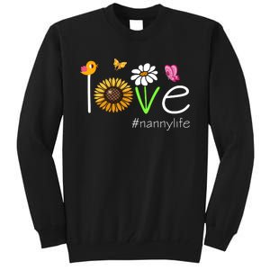 Love Nanny Life Cute Matching Family Tall Sweatshirt