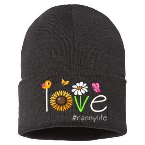 Love Nanny Life Cute Matching Family Sustainable Knit Beanie