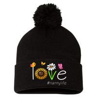 Love Nanny Life Cute Matching Family Pom Pom 12in Knit Beanie