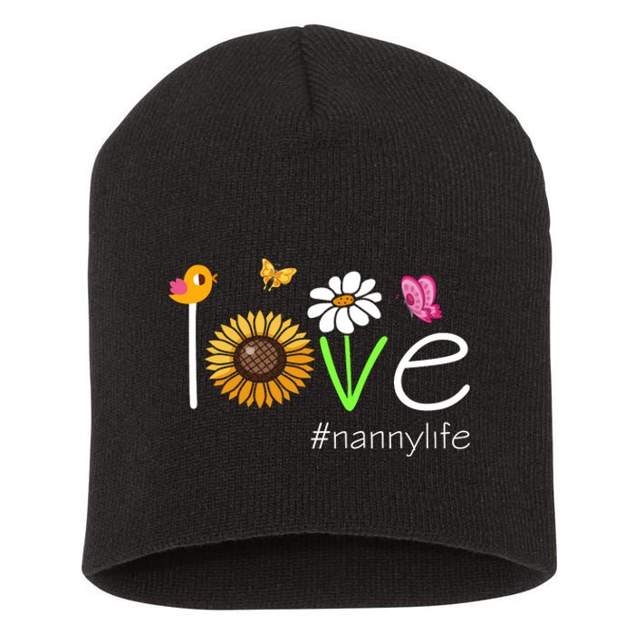 Love Nanny Life Cute Matching Family Short Acrylic Beanie