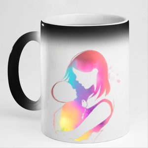 Loving New Mom Cute Gift Colorful 11oz Black Color Changing Mug