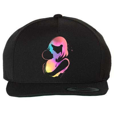 Loving New Mom Cute Gift Colorful Wool Snapback Cap