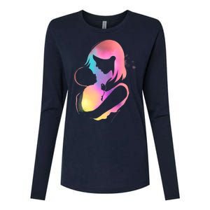 Loving New Mom Cute Gift Colorful Womens Cotton Relaxed Long Sleeve T-Shirt