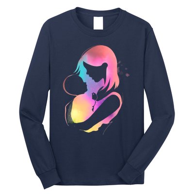 Loving New Mom Cute Gift Colorful Long Sleeve Shirt