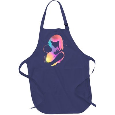 Loving New Mom Cute Gift Colorful Full-Length Apron With Pockets