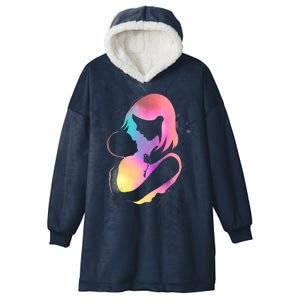 Loving New Mom Cute Gift Colorful Hooded Wearable Blanket